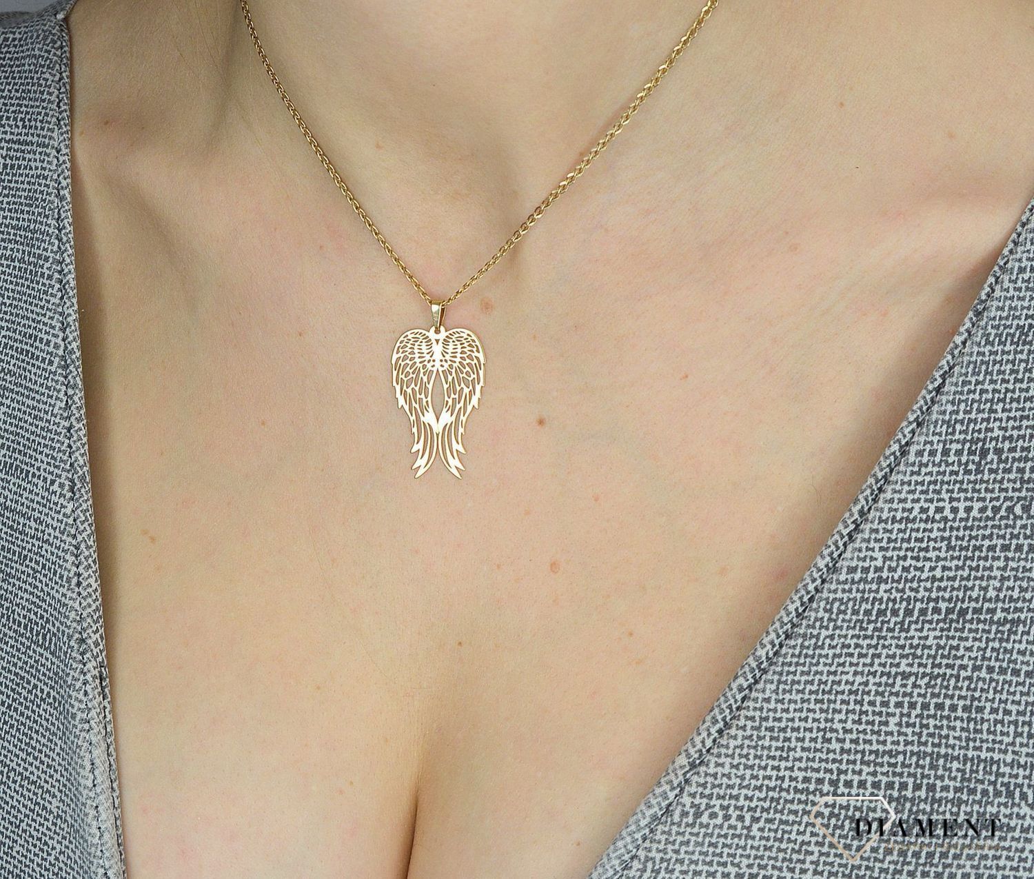 Złota zawieszka 585 skrzydła ZA 4629A.jpg